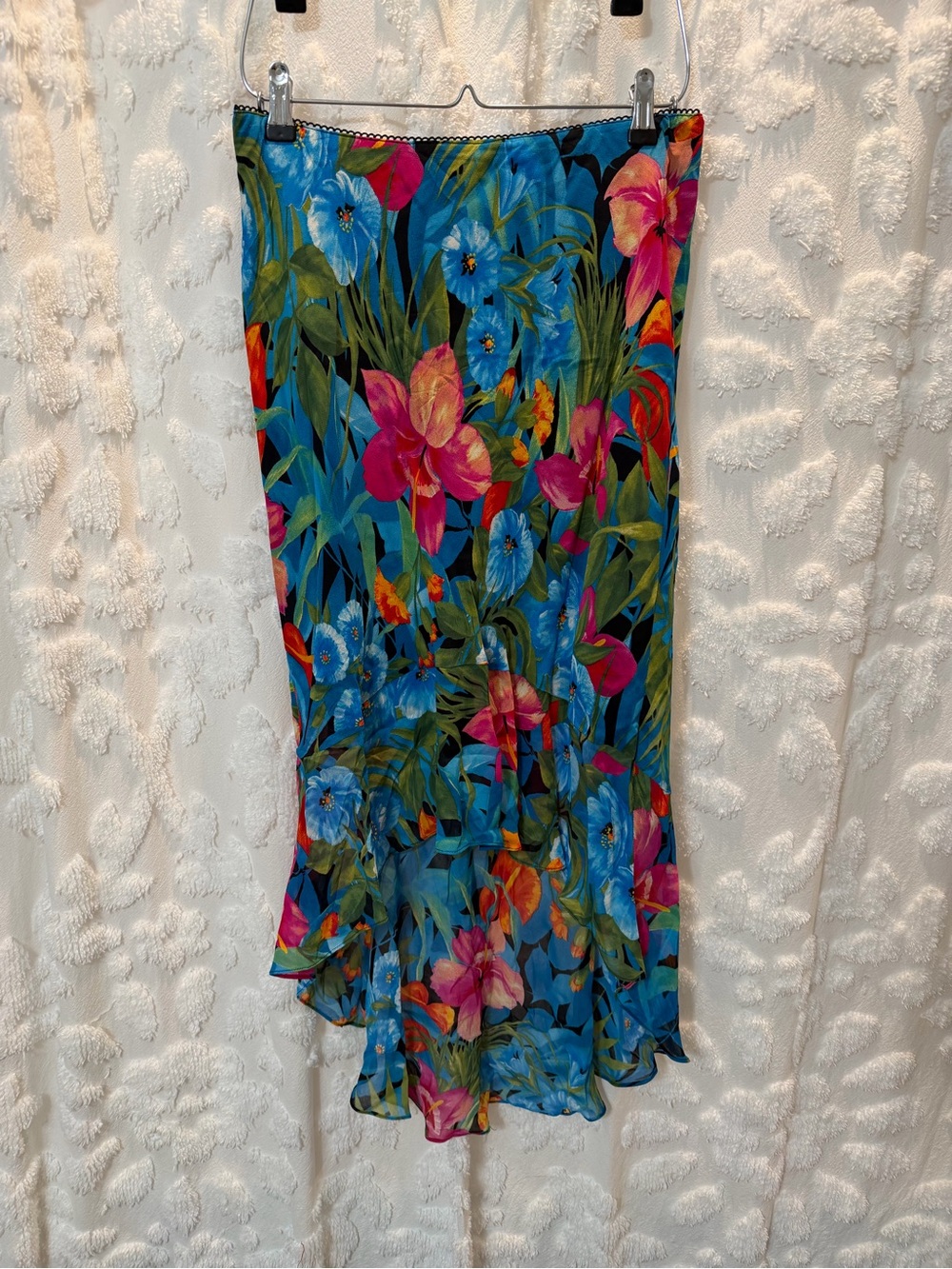 Cache Tropical Floral Skirt in Blue, Pink & Green
